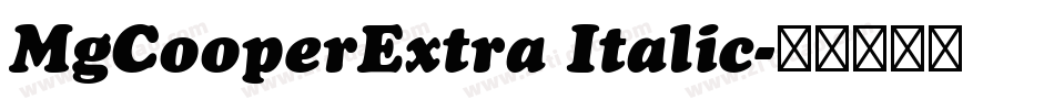 MgCooperExtra Italic字体转换
